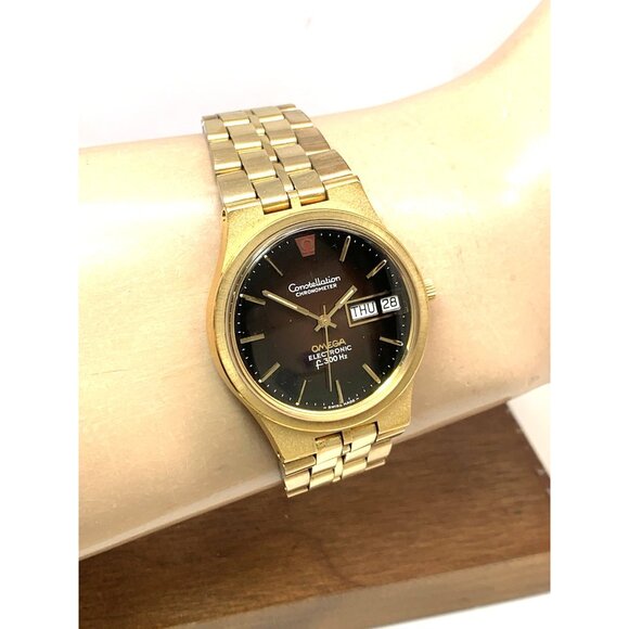 Omega Constellation Men's Watch Vintage Swiss Quartz Day Date Gold Steel 36mm - Picture 12 of 16